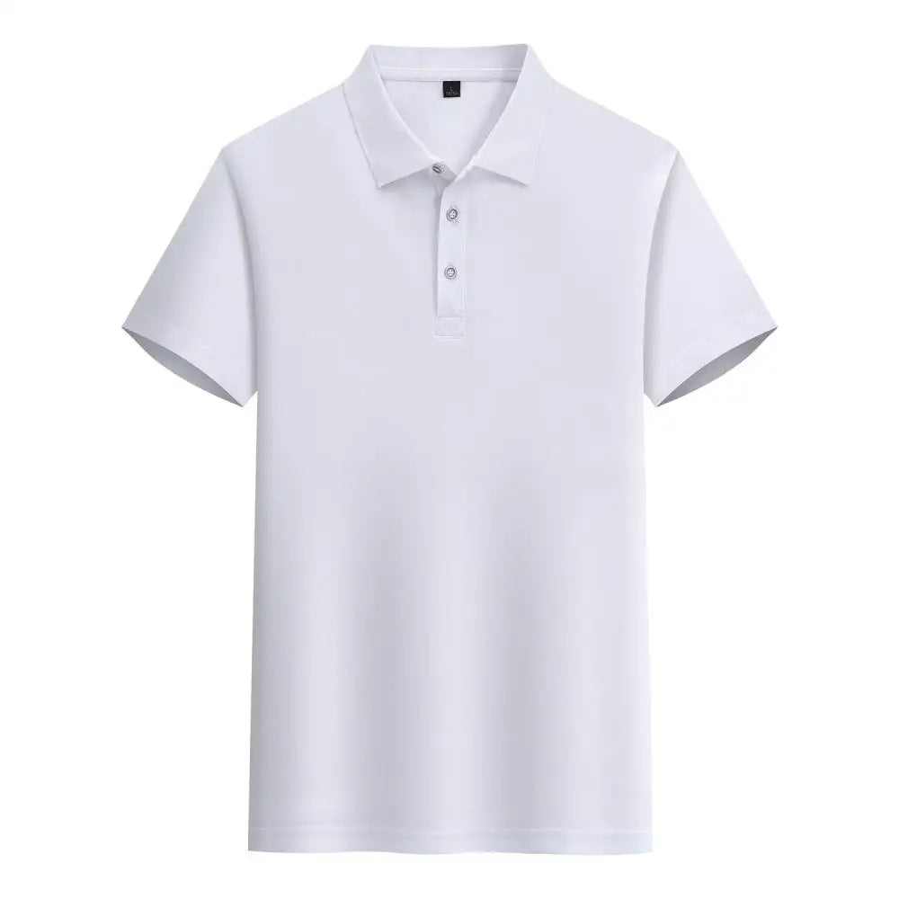 Custom Logo Lapel POLO Shirt Couple Summer Short Sleeve Moisture Transfer T Shirts Men Women Summer Simple Casual Tops - Matrix-studios.com
