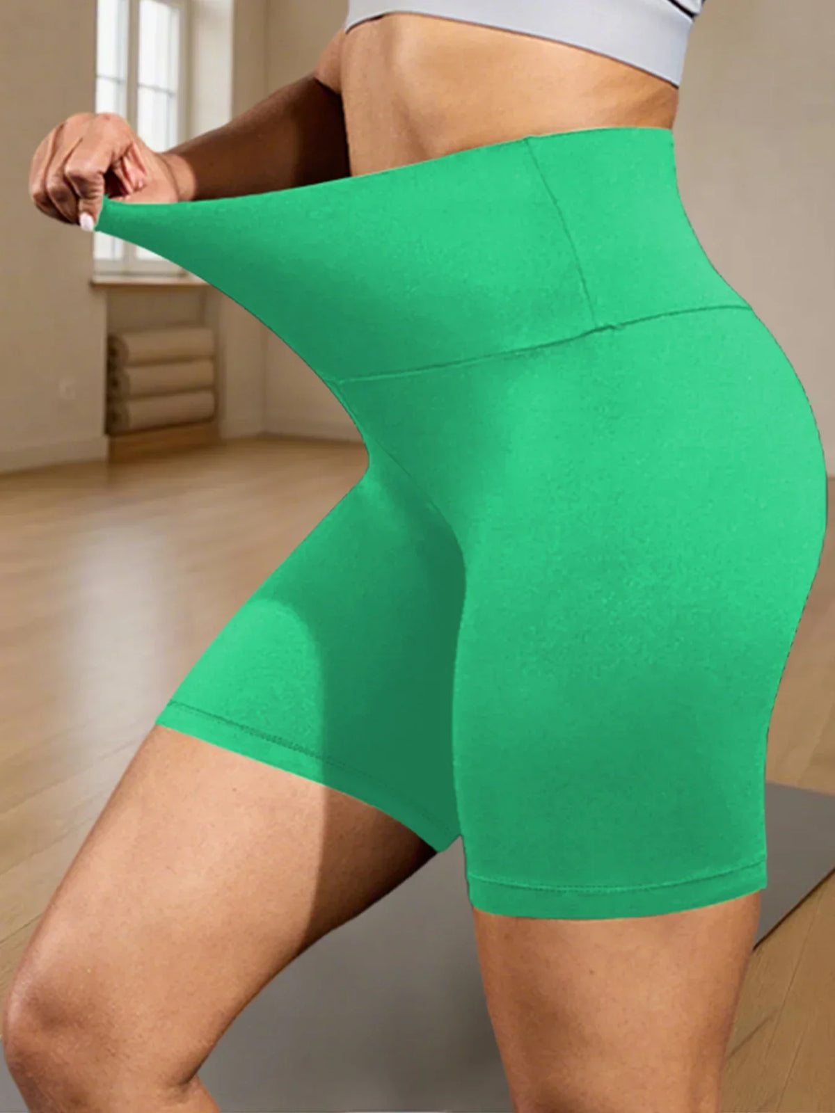 Women's High Waisted Biker Shorts Super Soft Tummy Control No See Through Workout Yoga Running Athletic Push Up Gym Fitness - Matrix Studios