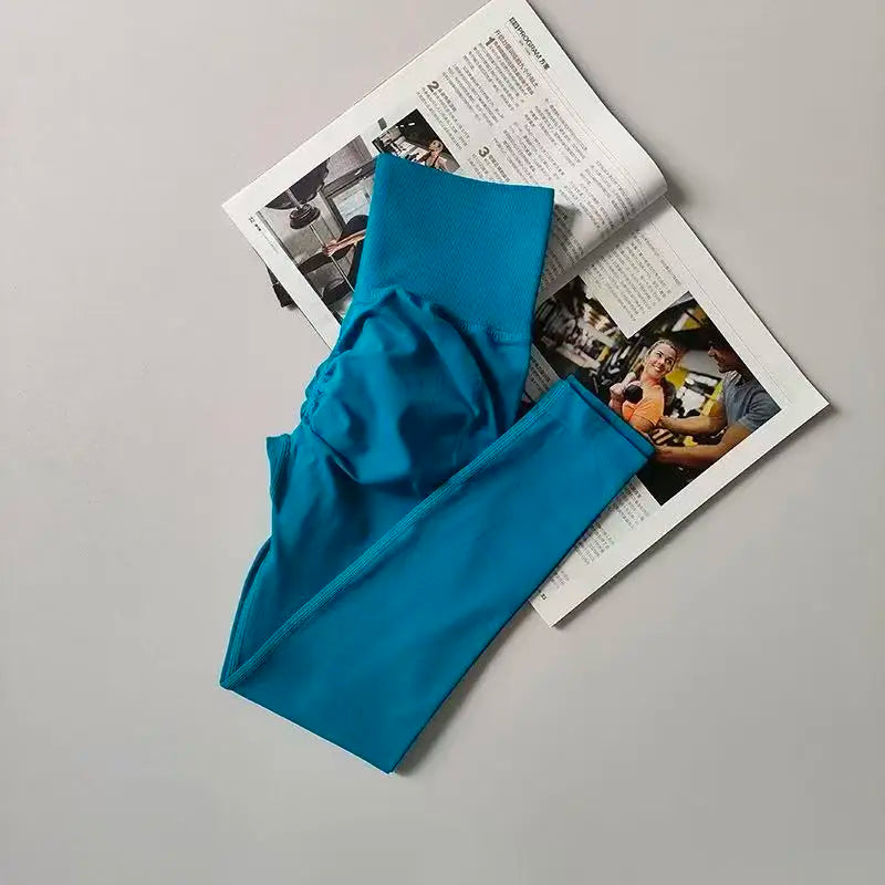 Seamless Sport Yoga High Waist Pants Leggings Sport See Through Yoga Gym Running Quick Dry Pants Scrunch Butt Pants - Matrix-studios.com