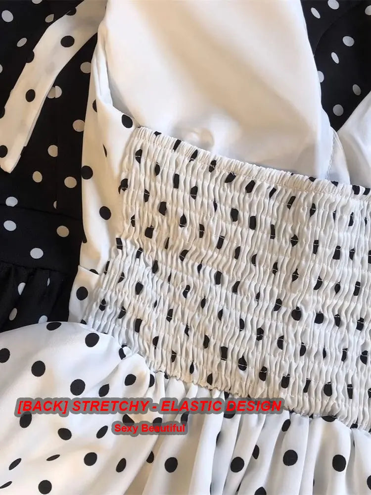 Backless Sexy Halter Beach Babydoll Crop Tops Women Polka Dots V Neck Sleeveless T Shirt Ruffles Basic Tees Not-Padded Pad - Matrix-studios.com