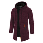 New Mens Long Sleeve Hooded Sweater for Men Zipper Sweatshirts Oversize Streetwear Warm Solid Color Autumn Jacket Hoodie Men - Matrix Studios