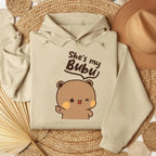 Bubu Dudu Bear Couple Hoodies Matching His and Hers Outfit Casual Cute Couple Outfits Fall Winter Men Women Daily Life Apparel - Matrix Studios
