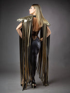 Sparkly Wing Fringe Tassel Patchwork Shawl Women Vintage Cosplay Cape Ponchos Bohemian Cardigan Cloak Boho Capes Streetwear 2024 - Matrix Studios