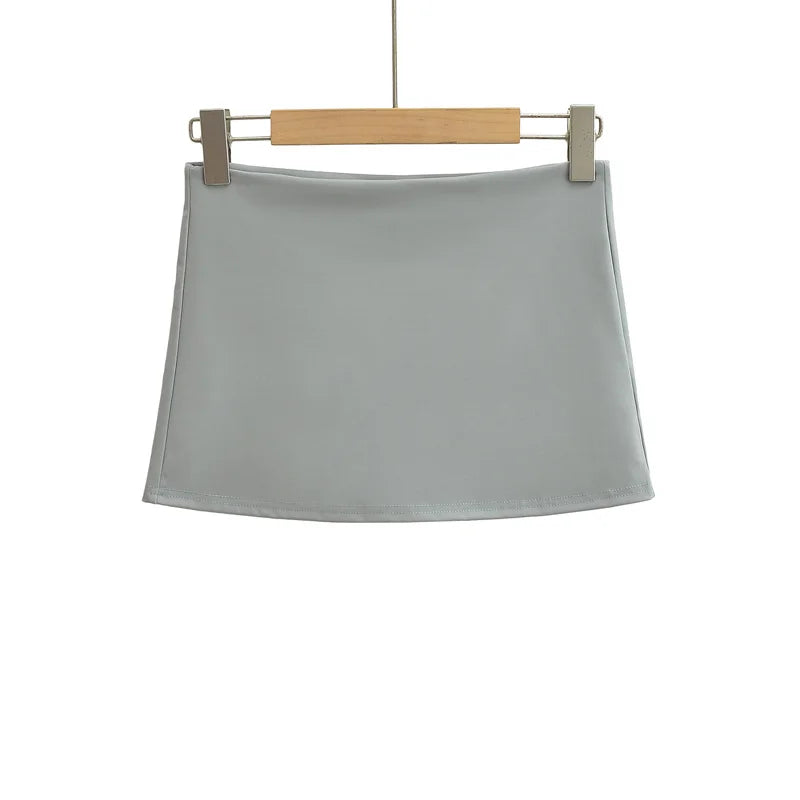 Women Low Rise Mini Skirt With Take The Short Cut Detail Slim Fit Mini Skort - Matrix-studios.com