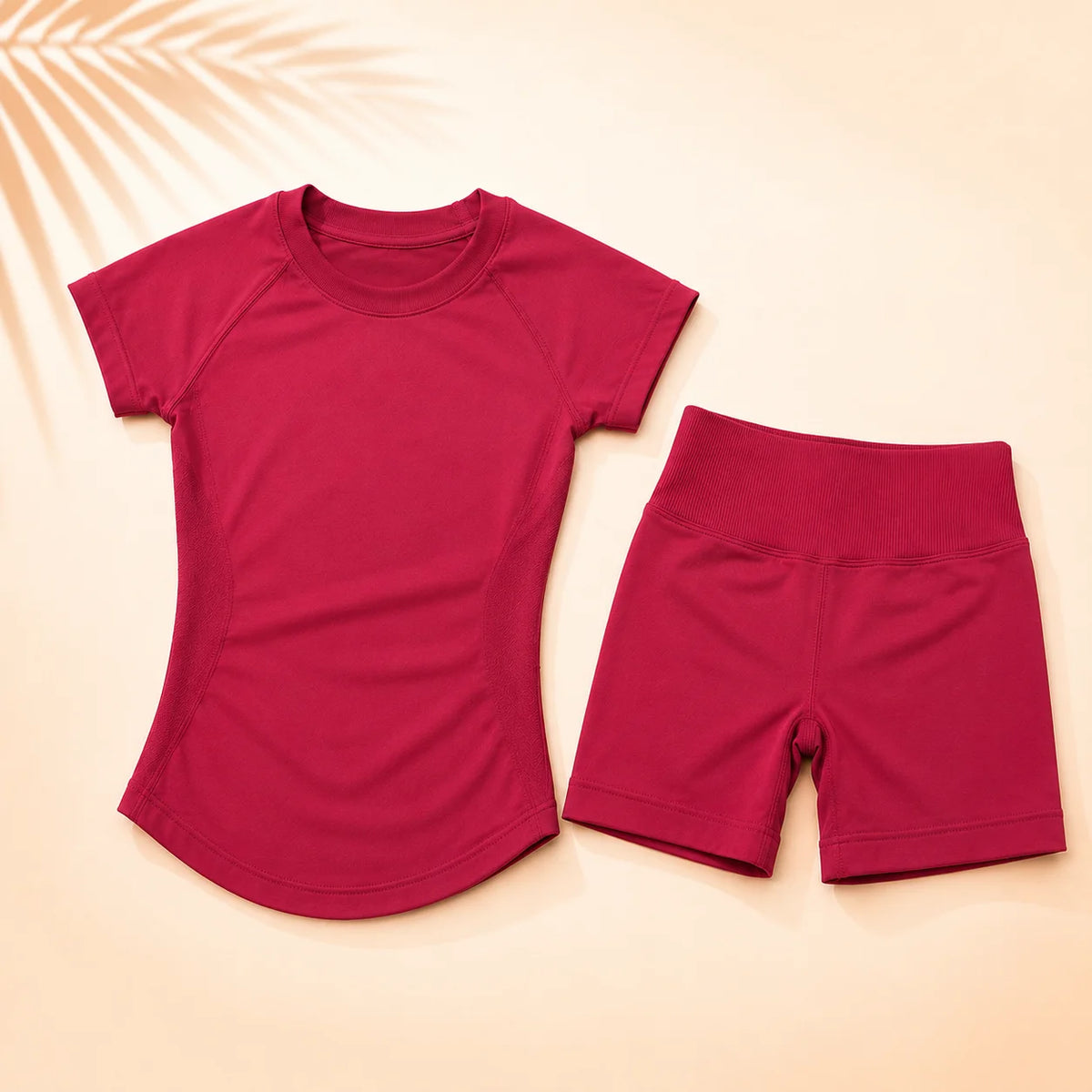 Women Short Sleeve Yoga Set Gym Workout Outfit Fitness Activewear Seamless Sportswear Running Exercise Shorts Set