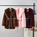 Neo Mint 2025 Winter Hot Brown Belted Faux Fur Coat Women Thick Warm Long Fox Fur Jacket Chic Brand Fashion Girls Furry Overcoat - Matrix Studios