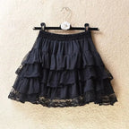 Gothic Lace Tutu Skirt Elastic Sexy Lace Mini Tulle Skirts Party Club Dancer Wear Black Bottoms High Street Y2k Women Clothing - Matrix-studios.com