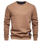 AIOPESON Cotton-blend Mens Crew Neck Solid Color Sweatshirts Pullover Casual Sport Sweatshirt for Men - Matrix Studios