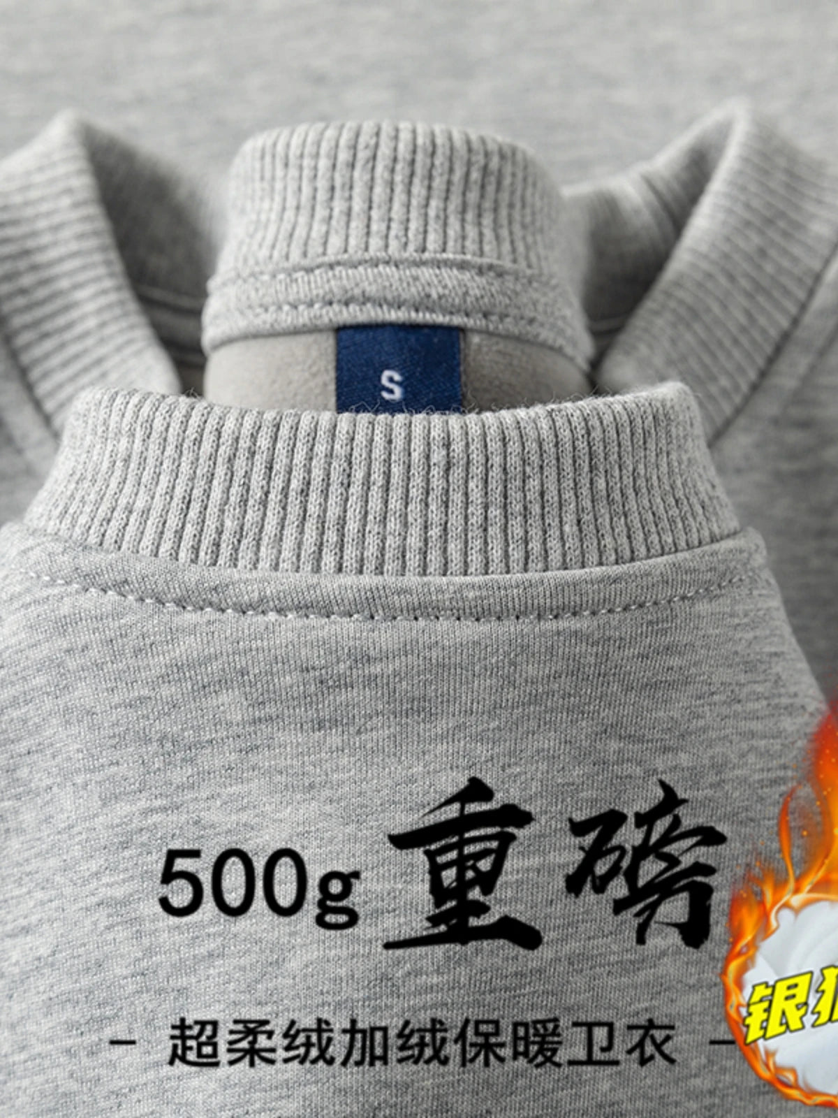 2026 Burgundy 500g Heavyweight Fleece-Lined Crew Neck Sweatshirt Unisex Autumn Winter Base Shirt Pullover Loose Top - Matrix Studios