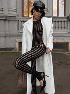 Tossy See-Through Sexy Black Jumpsuits Female Wrap Hollow Out Patchwork Printed Summer Women's Pants Skinny Fashion Rompers 2025 - Matrix Studios