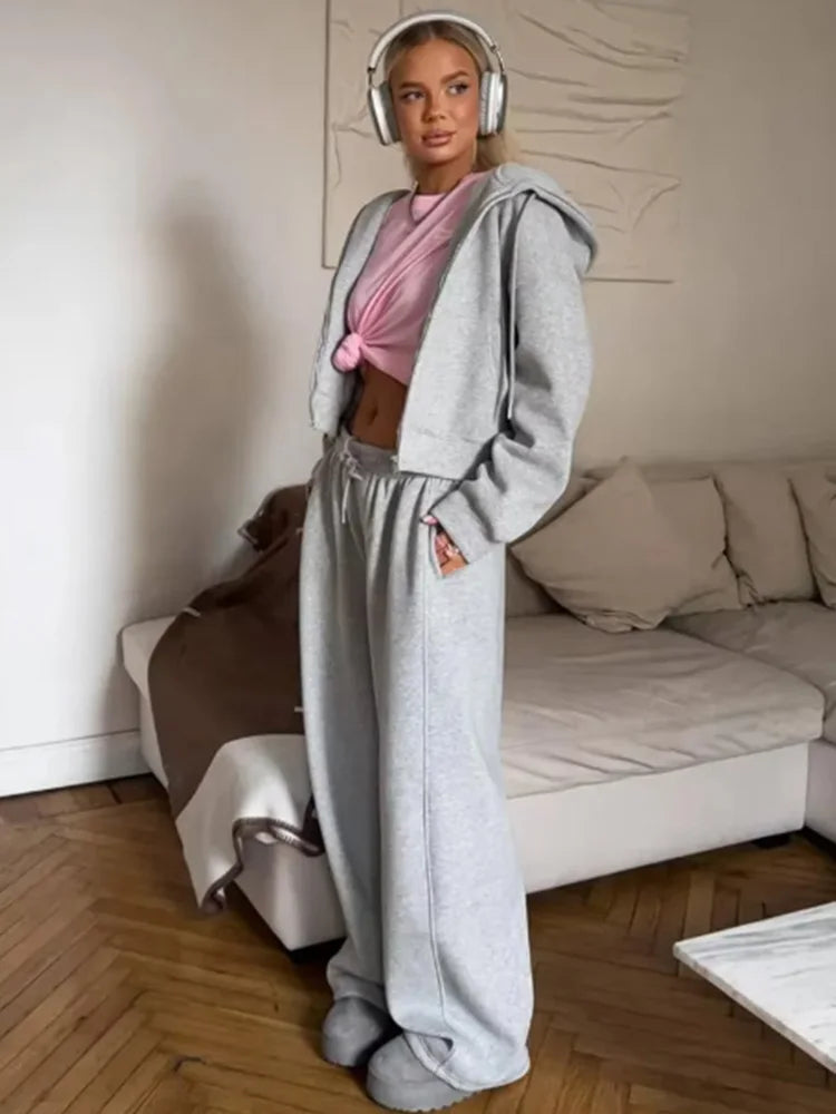 Autumn women's zipper sports set and Gary casual two-piece pants set, women's casual yellow pants sports set, with hood - Matrix-studios.com