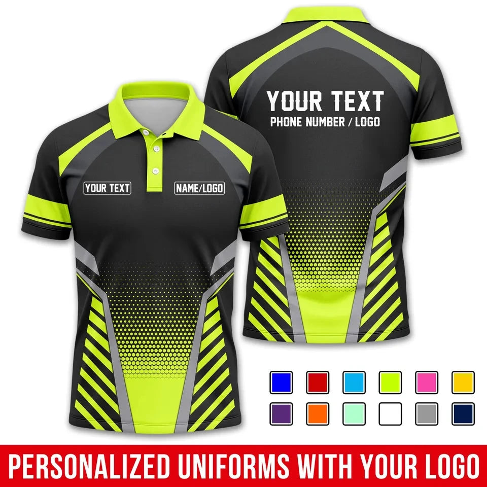 Fashion Men Women Stripe Graphic Polo Shirt For Men Custom Name Logo Text 3D Printed Polo Shirts Trend Button Up Sports Tops Tee - Matrix-studios.com