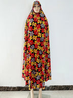 6XL  Muslim Womens Hooded Abaya African Sleeveless Prayer Garment Kaftan Dress With Hijab Floral Dubai Saudi Robe Ramadan - Matrix-studios.com