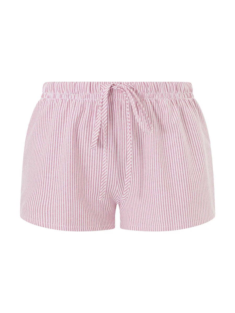 Casual Striped Shorts Women y2k Clothing Drawstring Elastic Waist Loose Fit Wide Leg Bottoms 2000s Aesthetic Streetwear - Matrix Studios