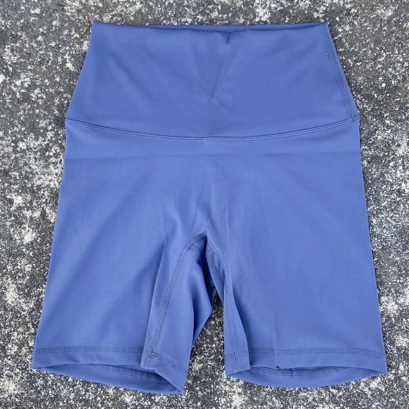 Solid Color Women Fitness Sports Short High Waist Yoga Short Leg Cycling Comprehensive Training Jog Squat Proof Internal Pocket - Matrix Studios