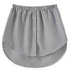 Women Girls Shirt Blouse Extender Adjustable Layering Faux Top Lower Sweep Mini Skirt False Hemline Splitting Underskirt - Matrix-studios.com