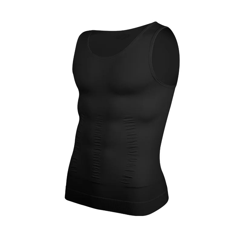Men's Tight Vest Solid Leisure Sports Fitness High Stretch Running Tank Top Round Neck Sleeveless T-Shirt Can Be Built Inside - Matrix Studios