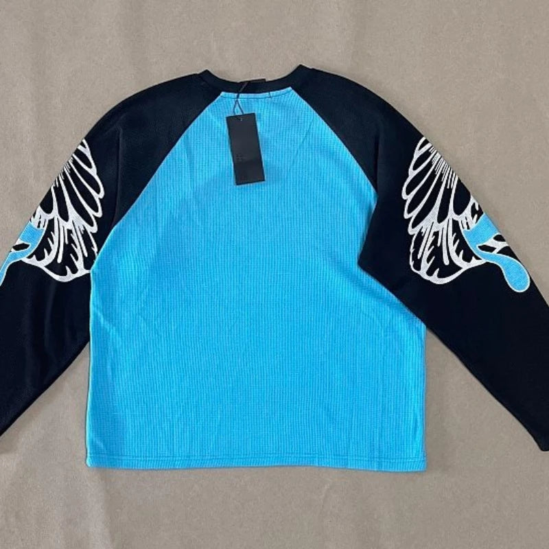 Waffle Washed Wax Printed SATOSHI NAKAMOTO SN Racing Long Sleeve T‑shirt High Quality Tops Men Women Casual Tee - Matrix-studios.com