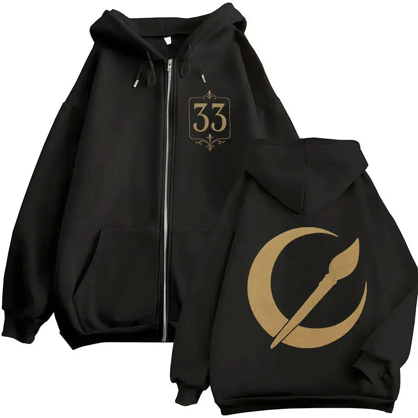 Game Esquie Clair Obscur Expedition 33 Jacket Hoody Unisex Vintage Oversized Zip Up Sweatshirt High Quality Fleece Zipper Hoodie - Matrix Studios