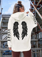 Beautiful Angel Wings Printed Hoodies Women Warm Comfortable Casual Hoodie Fashion Classic Hoody Loose Original Basic Clothes - Matrix Studios