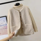 Lamb's Fleece Vests Jacket New Spring Autumn Women Button Waistcoat Winter Warm Fleece Sleeveless Outwear Female - Matrix Studios