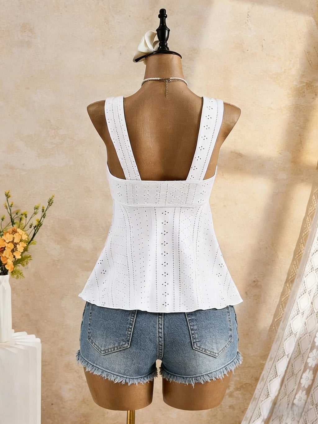Women Sweetheart Neck Drawstring Ruched Peplum Cami Top Polka Dot Print Sleeveless Casual Camisole Outfit - Matrix-studios.com