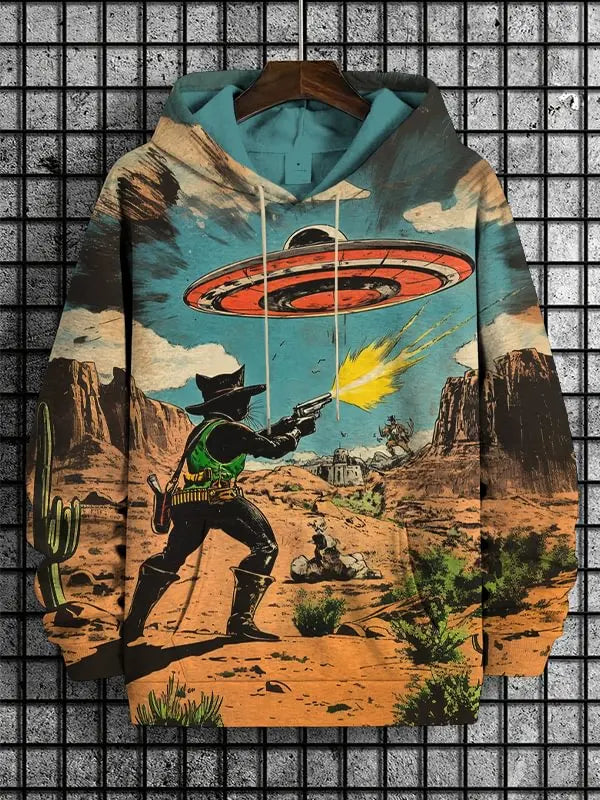 2026 Men's Hoodies Funny Cat Dinosaur UFO Art 3D Printed Cartoon Sweatshirt Men Women Tracksuit Oversized Casual Street Y2k Coat - Matrix Studios