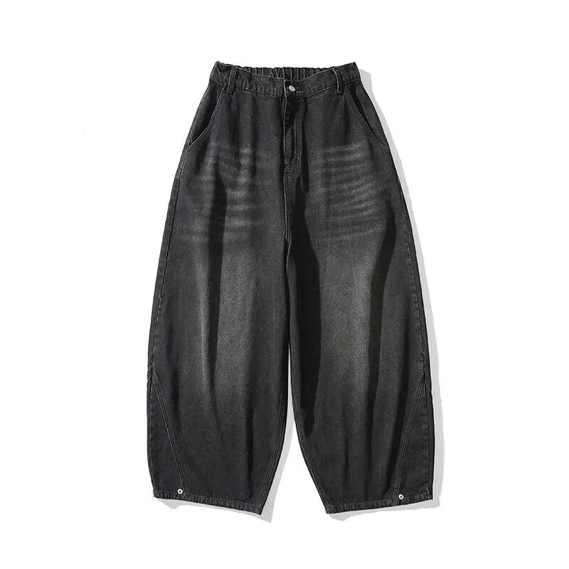 Spring Men Streetwear Denim Pants Men Harajuku Washed Baggy Jeans Men Y2K Fashion Punk Casual High Waist Wide Leg Pants - Matrix Studios