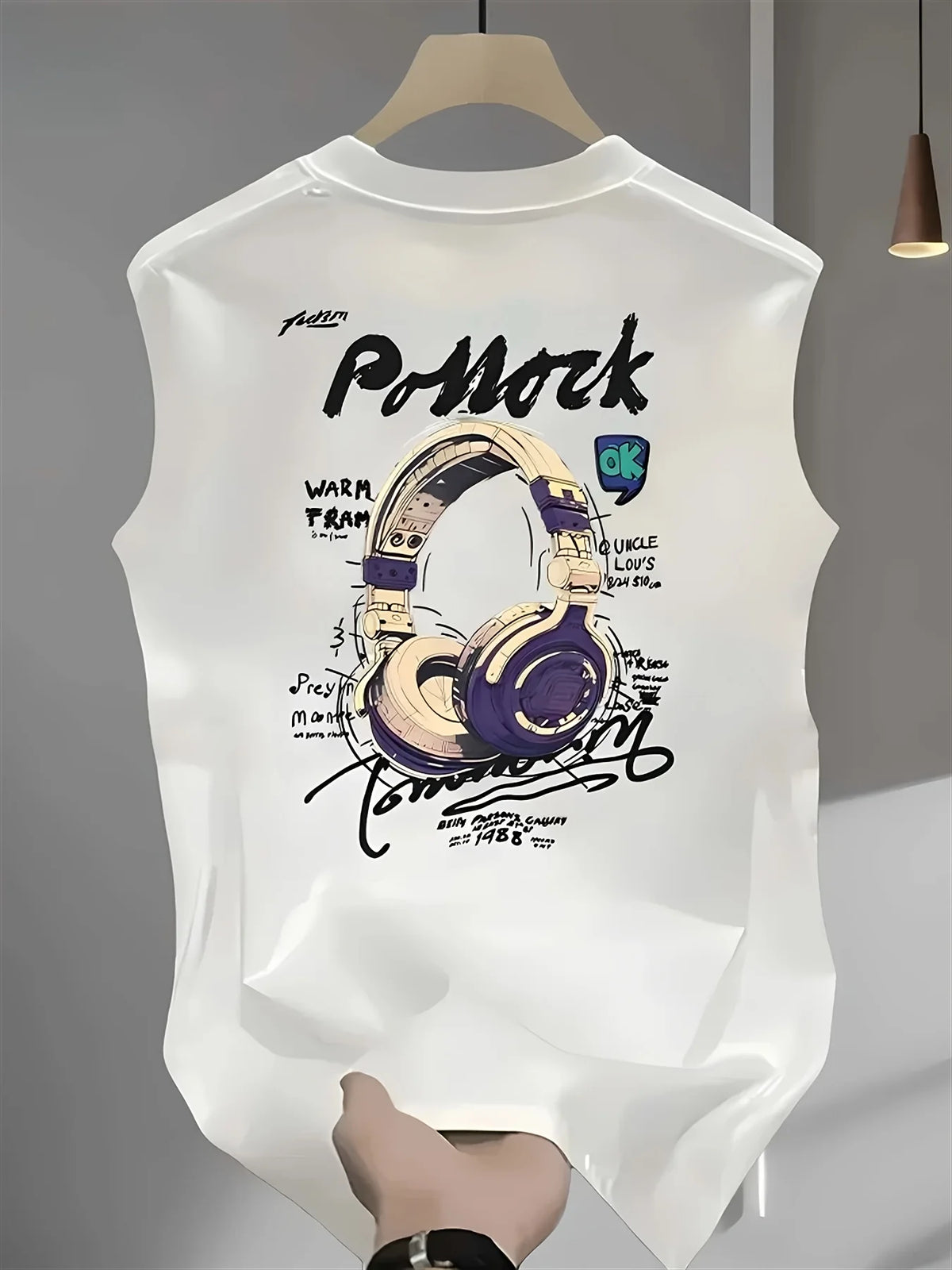 Men's Fashionable Casual Sports Loose Compass and Mountain Pattern Print Comfortable and Breathable Round Neck Sleeveless Vest - Matrix Studios