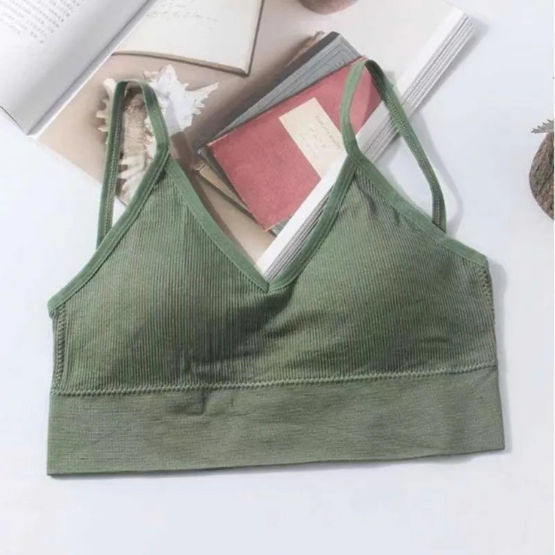 Kit 4 Women Seamless Bra Set, Sexy Beautiful Back Cotton Bra Comfortable Breathable Padded Bra Underwear - Matrix Studios