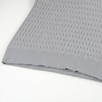 CH Solid Color Embroidered Knit Polo Shirt Women Elegant Short Sleeve Ribbed Trim Office Casual Tops - Matrix-studios.com