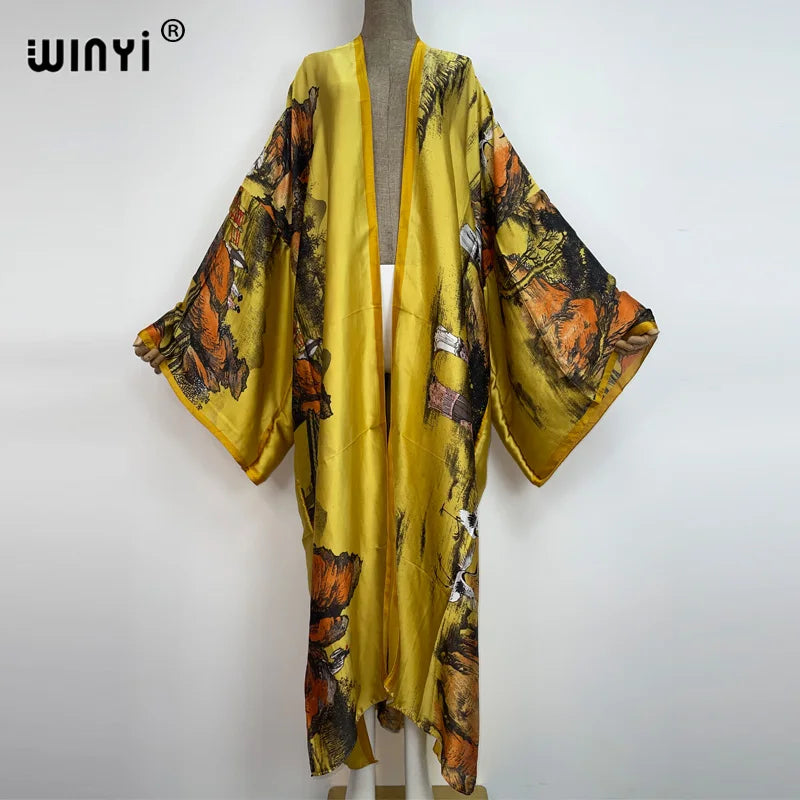Europe WINYI bikini sweet lady pink boho Cardigan stitch Cocktail sexy Boho Maxi Holiday Batwing Sleeve KIMONO mujer - Matrix Studios