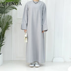 2024 New Dubai Abaya for Muslim Women Eid Ramadan Modest Dress Türkiye Loose Large Elegant Dress Gown Female Islam Clothing - Matrix-studios.com