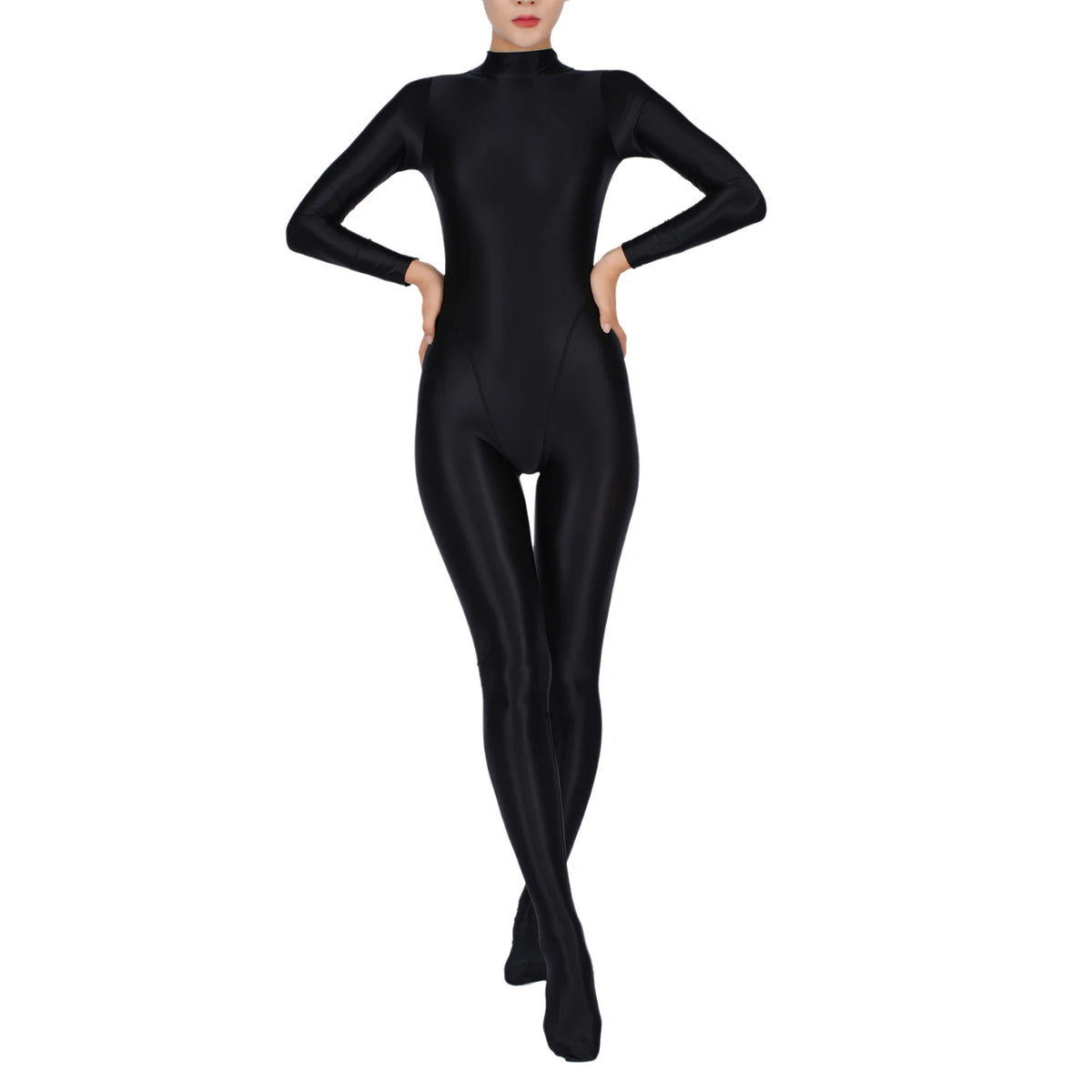 Women Full Body Jumpsuit Sports Gym Yoga Tights Bodysuit Long Sleeve Footed One Piece Solid Color Jumpsuit Body Shape Sportwear - Matrix Studios