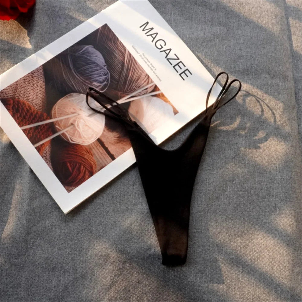 1/2 Pcs Brazilian Women Cotton Thong Underwear Sexy Panties Female Underpants Solid Color G-string Pantys - Matrix Studios