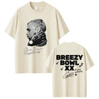 Rapper Chris Brown Breezy Bowl XX Tour 2025 T-shirt Men Women Hip Hop Fashion Pop Music  T Shirts Casual Cotton Vintage T-shirts