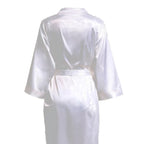 Wedding Party Team Bride Robe With Black Letters Kimono Satin Pajamas Bridesmaid Bathrobe SP2000 - Matrix-studios.com