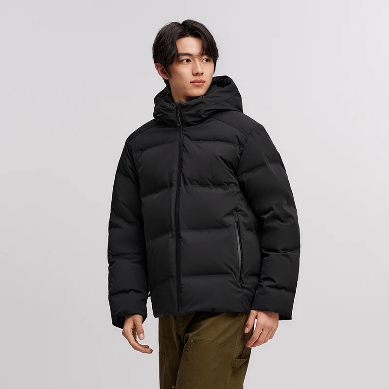 Semir Down Jacket Men New Winter Waterproof Outerwear Textured Hooded Top Versatile - Matrix Studios