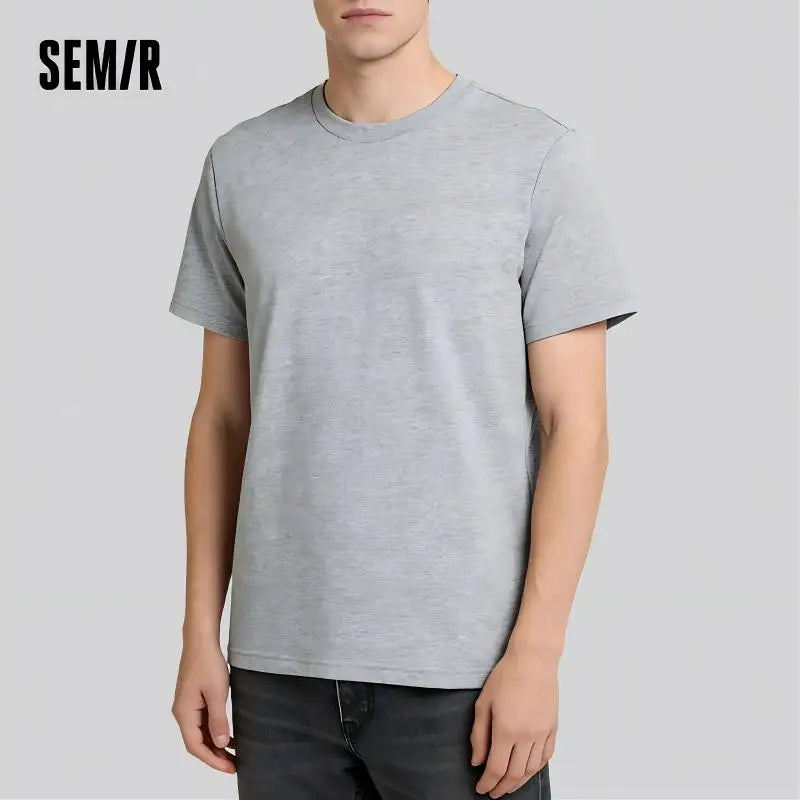 Semir Short Sleeve Men T-Shirt Cotton 2026 Summer New Man Clothing Thin And Versatile T Shirt Couples Solid Color Tops - Matrix Studios