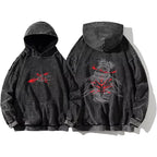 Japanese Anime Jujutsu Kaisen Print Hooded Pullover Men Hip Hop Sweatshirt Vintage Hoodie Harajuku Cotton Sweatshirts - Matrix Studios