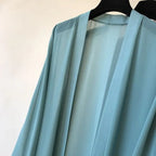 Beach Vacation Summer Women Long Cover-Ups Korean Fashion Casual New Loose Sunscreen Shawl Oversized Solid Chiffon Cardigan Tops - Matrix Studios