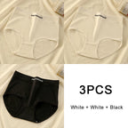 3PCS/set Color Panties Cotton Women Comfortable High-waist Underwear Soft Lingerie Breathable Female Panty Fitness Sports Briefs - Matrix Studios
