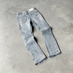 Y2K Vintage Slim Fit Jeans Trendy Washed Men Women Harajuku Hip Hop Straight Leg Pants Gothic Fringed Casual Micro Flared Pants - Matrix Studios