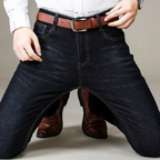 2026 NEW Men Men's Fashion Business Jeans Classic Style Casual Stretch Slim Jean Pants Male Brand Denim Trousers Black Blue Me - Matrix Studios