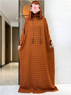 Latest Ramadan Soft Cotton Prayer Abaya Double Hats Dubai Turkey Islam Prayer Clothes Fabric Dresses Islam Women Dress Kaftan - Matrix-studios.com