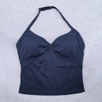 2 Pieces Yoga Set Women Backless Halter Tops High Waist Seamless Shorts Gym Suit Fitness Clothes Sportswear Workout Sets - Matrix-studios.com