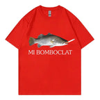 Funny Bomboclat Fish Meme T-shirt High Street Fashion Trend Y2k Short Sleeve T-shirts Women Harajuku Vintage Style T Shirts - Matrix-studios.com