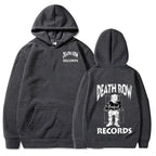 Death Row Records Hoodies Spring Autumn Fleece Hoodie Pullover Fashion Men Women Loose Hooded Sweatshirts Hip Hop Streetwear Top - Matrix Studios