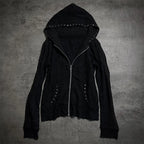 Streetwear Y2K Zip up hoodie Grunge Goth Aesthetics Graphic Print Retro Punk Clothes Oversized Hip Hop Zipper Hoodie sweatshirt