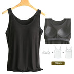 For 37-82kg Soft Modal Plus Size Tank Tops With Fixed Chest Pad For Women Integrated Wear-Free Underwear - Matrix-studios.com